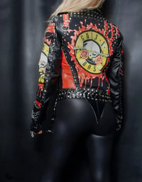 Image 6 of CUSTOM MADE GUNS N ROSES FAUX LEATHER JACKET  