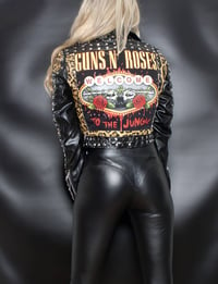 Image 2 of CUSTOM MADE GUNS N ROSES FAUX LEATHER JACKET  