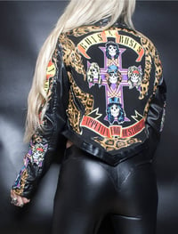 Image 10 of CUSTOM MADE GUNS N ROSES FAUX LEATHER JACKET  