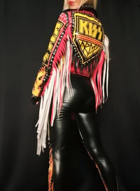 Image 18 of CUSTOM MADE KISS FRINGE FAUX LEATHER JACKET