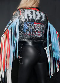 Image 21 of CUSTOM MADE KISS FRINGE FAUX LEATHER JACKET