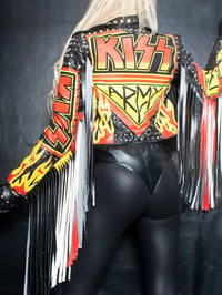 Image 25 of CUSTOM MADE KISS FRINGE FAUX LEATHER JACKET