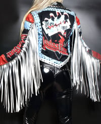 Image 8 of CUSTOM MADE JUDAS PRIEST FRINGE FAUX LEATHER JACKET