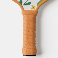 Image 5 of Custom Monogram Pickleball Paddle Cute Green & Pink Floral and Stripes