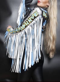 Image 6 of CUSTOM MADE MAIDEN FRINGE FAUX LEATHER JACKET