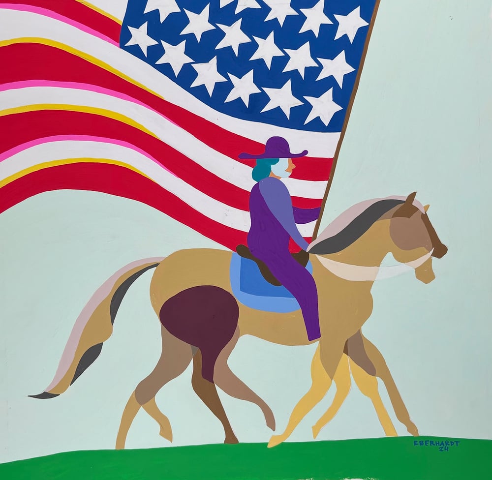 Image of Rodeo Flag Girl (green)