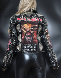 Image 2 of CUSTOM MADE MAIDEN FAUX LEATHER BIKER JACKET