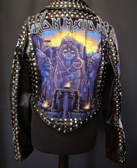 Image 17 of CUSTOM MADE MAIDEN FAUX LEATHER BIKER JACKET