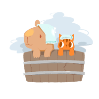 Image 2 of Oyen and Capy Onsen (holographic)