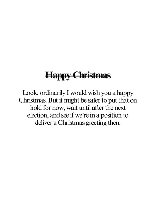 Image of Albo's Underwhelming Christmas Card