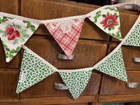 Image 7 of Vintage Christmas Tablecloth Bunting IV