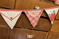 Image 4 of Vintage Christmas Embroidered Tablecloth Bunting V