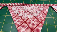 Image 7 of Vintage Christmas Embroidered Tablecloth Bunting V