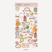 Image 1 of Coffee Cafe Sticker Sheet 