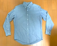 Image 1 of Warehouse Japan indigo dyed chambray shirt, size M