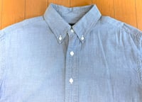 Image 3 of Warehouse Japan indigo dyed chambray shirt, size M