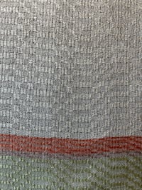 Image 5 of Handwoven linen and hemp tea towel in m’s and o’s