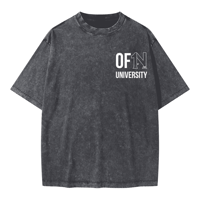 Image 3 of OFN University Unisex Oversized Snow Wash T-shirt