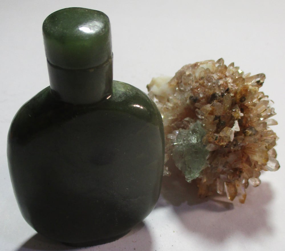   Hand-Carved Chinese Jade Snuff Bottle