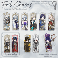 Image 1 of Metallic Foil Charms (Honkai Star Rail / Genshin Impact)