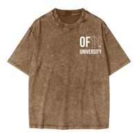 Image 1 of OFN University Fall Colors Unisex Oversized Snow Wash T-shirt