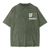 Image 3 of OFN University Fall Colors Unisex Oversized Snow Wash T-shirt