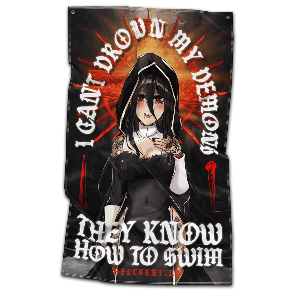 Image of Goth Nun X BMTH Flag