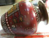  Hand-Painted Wooden Vase or Pot,  5-In tall