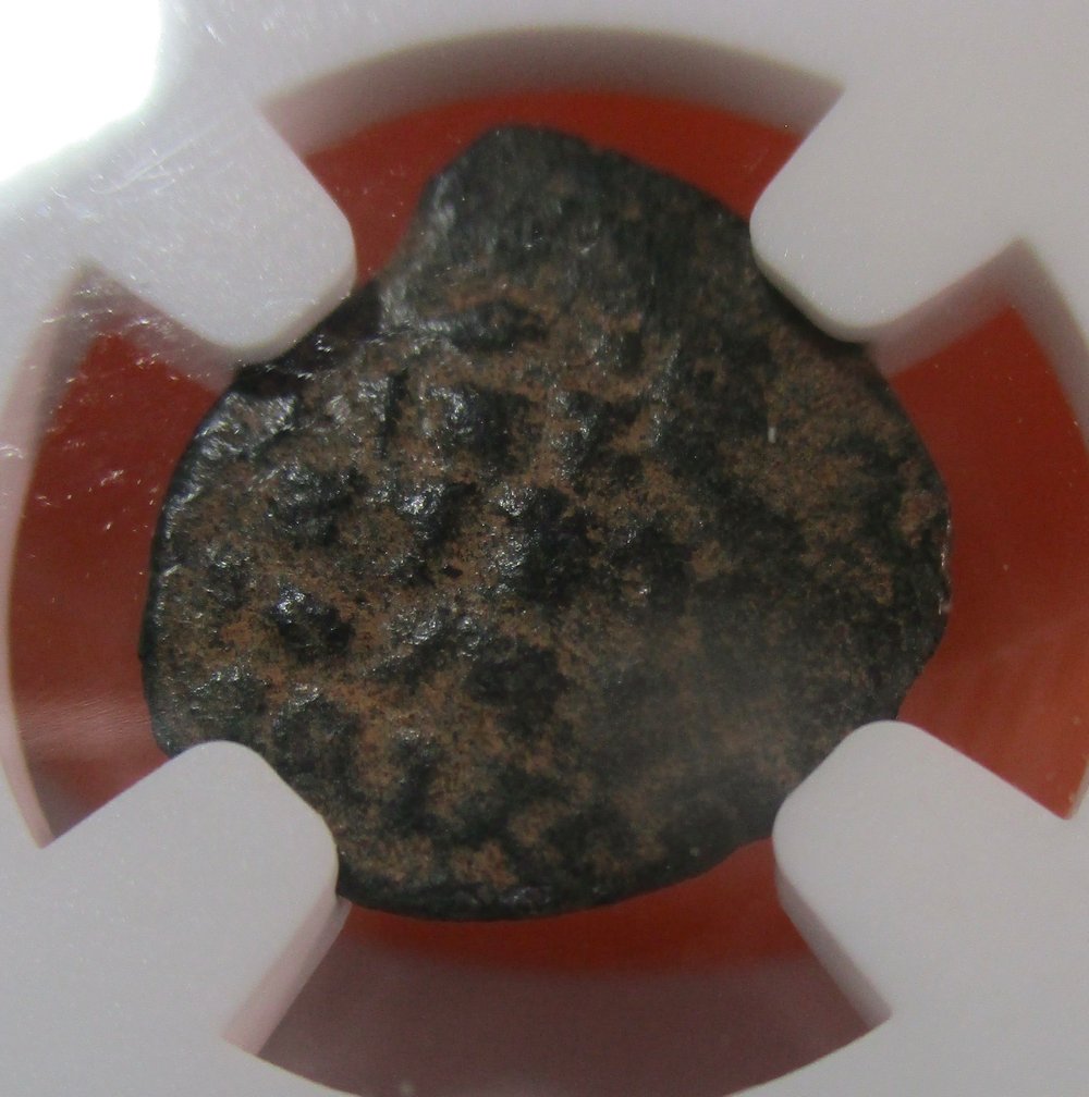 Biblical Prutah from Judaea, Known as a "Widow's Mite"--NGC Slabbed 1of 2 Remain