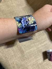 Image 4 of Chunky all the blues cuff bracelet.