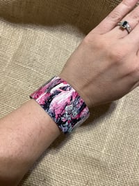 Image 3 of Chunky cuff, Moody pink bracelet.