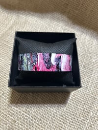 Image 2 of Moody pink cuff aluminium bracelet.