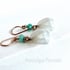 White Murano 1920 glass bead earrings Image 2