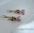 Pink 1920s Murano bead earrings Image 2