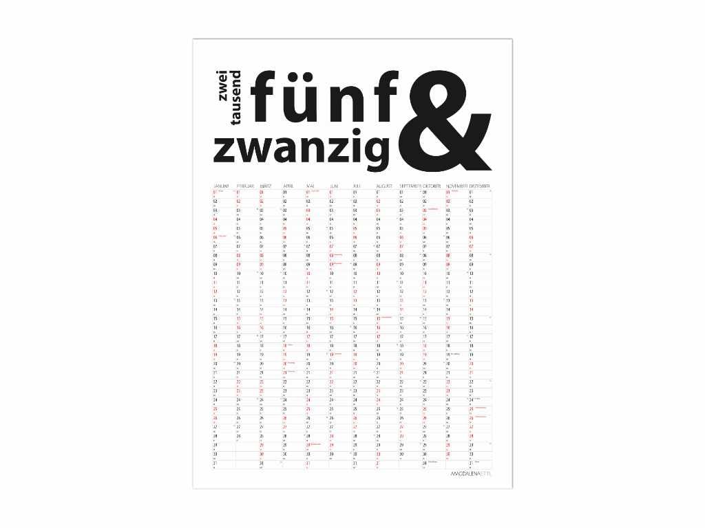 Wandkalender A1 2025 / MAGDALENA ETTL