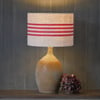 30cm Antique Grain Sack Drum Lamp Shade - Red 01