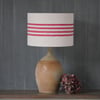 30cm Antique Grain Sack Drum Lamp Shade - Red 01