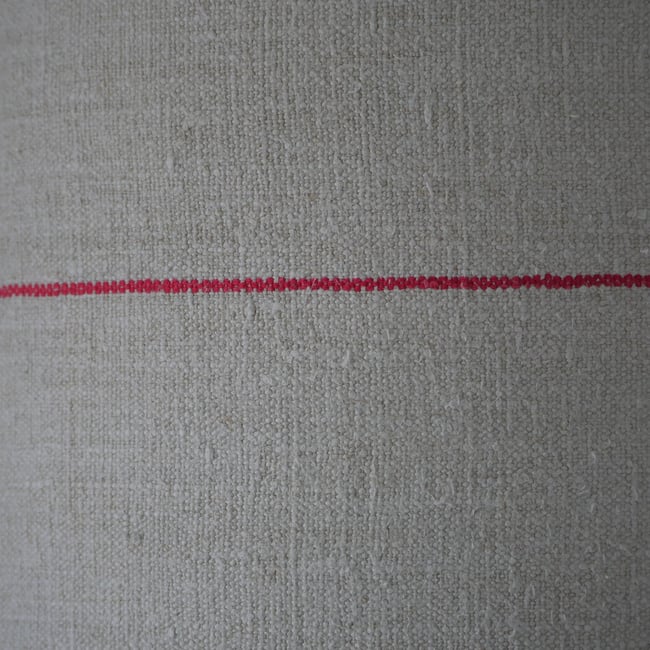 40cm Antique Grain Sack Drum Lamp Shade - Red 02