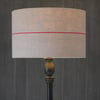 40cm Antique Grain Sack Drum Lamp Shade - Red 02