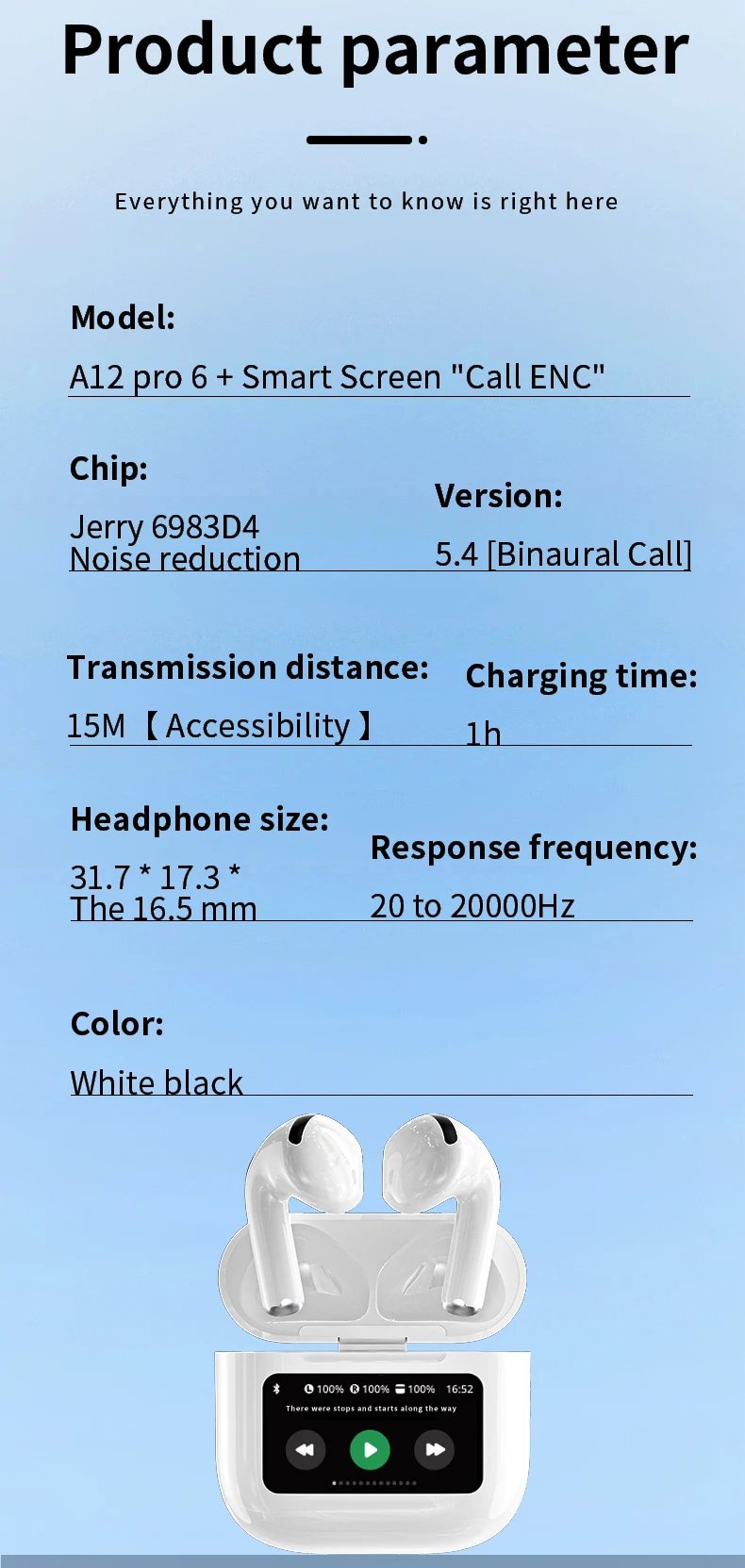  MSL Pro ENC Noise Cancellation Earphone TWS Wireless Earbuds