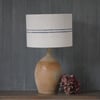 30cm Antique Grain Sack Drum Lamp Shade - Blue 01