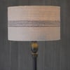 40cm Antique Grain Sack Drum Lamp Shade - Blue 01