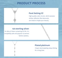 Image 2 of Sparkling Y-chain Necklace (real 925 Sterling Silver)