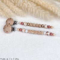 Image 2 of Attache tétine .. Fleur d'automne & rose boudoir ..