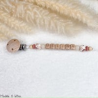 Image 3 of Attache tétine .. Fleur d'automne & rose boudoir ..