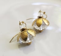 Image 1 of Quartz Flower Bauble Earrings
