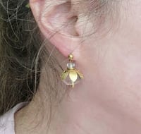 Image 4 of Quartz Flower Bauble Earrings