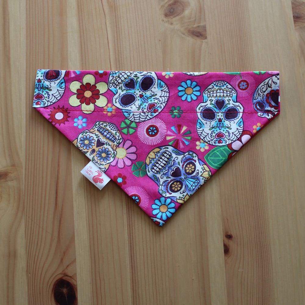 Image of Pink sugar skulls bandana