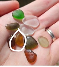 Image 11 of Cornish Burnt Orange Seaglass Necklace 
