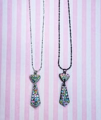 Blinged out Tie Necklace